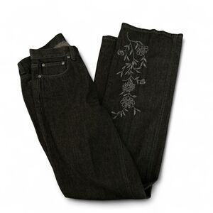 Covington Vintage black floral embroidered jeans with a flattering fit